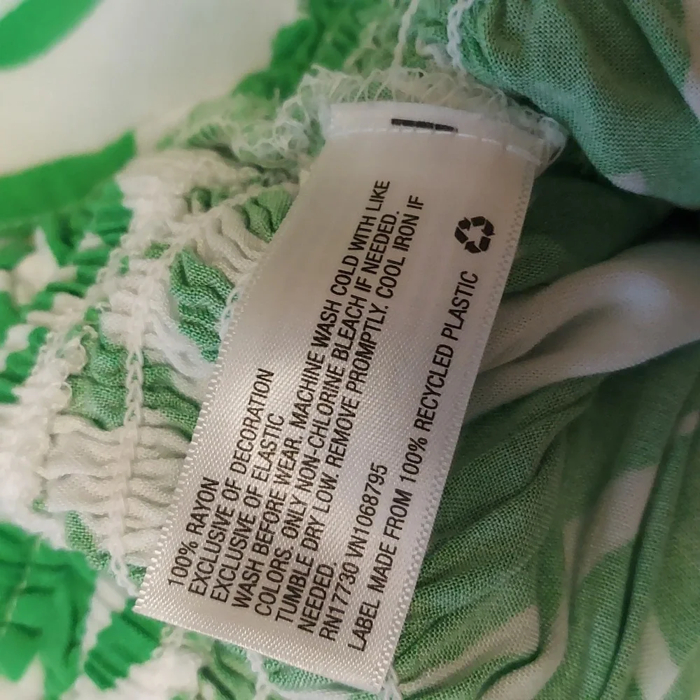 Lilly Pulitzer Target 20th Anniversary Green White Palm Jumpsuit Kids XL